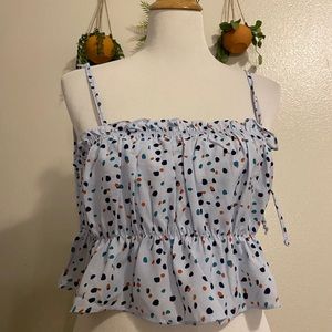 Blue Crop top